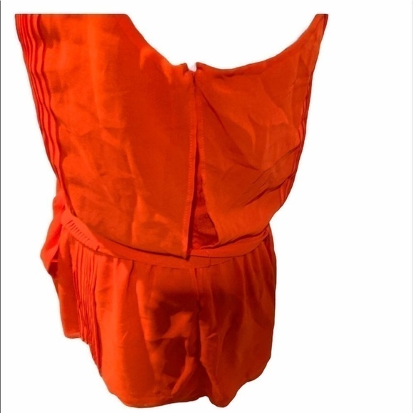 BEBE Sleeveless Belted Blouse Bright Coral small - Picture 5 of 6